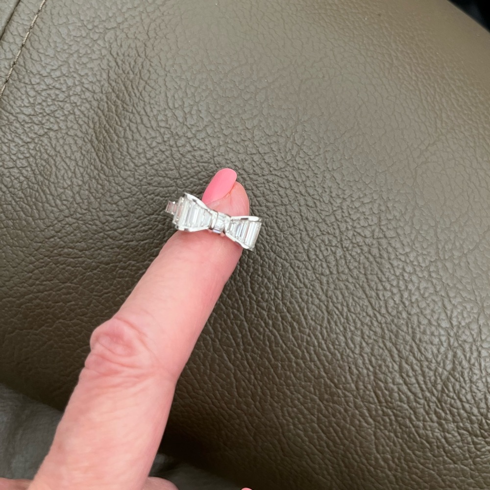 Diamonique Bow Ring - image 5